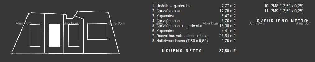 Prodaja stanova u modernoj novogradnji s bazenom, blizu Fažane! 10