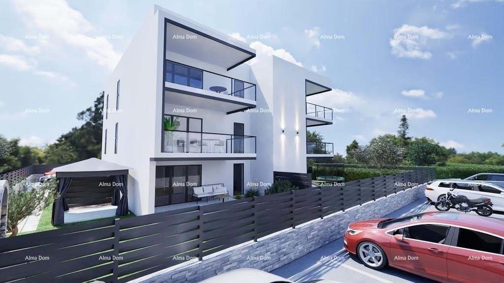 Sale - new, modern apartments near the sea with parking spaces and a garden, Peroj! 2