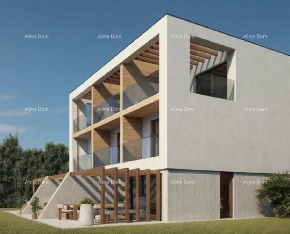 Medulin, Moderni troetažni apartman s pogledom na more, tri zasebna apartmana.A2 4