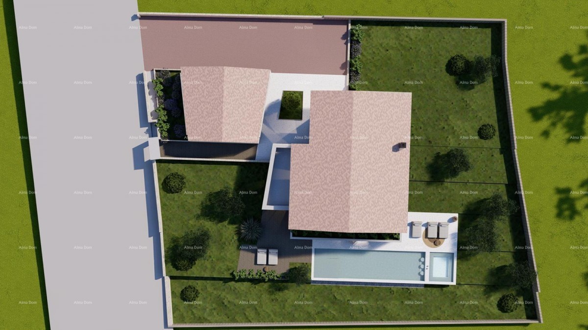 Tinjan – Građevinsko zemljište 1.152 m² s  dozvolom i  projektom za kuću s bazenom 8