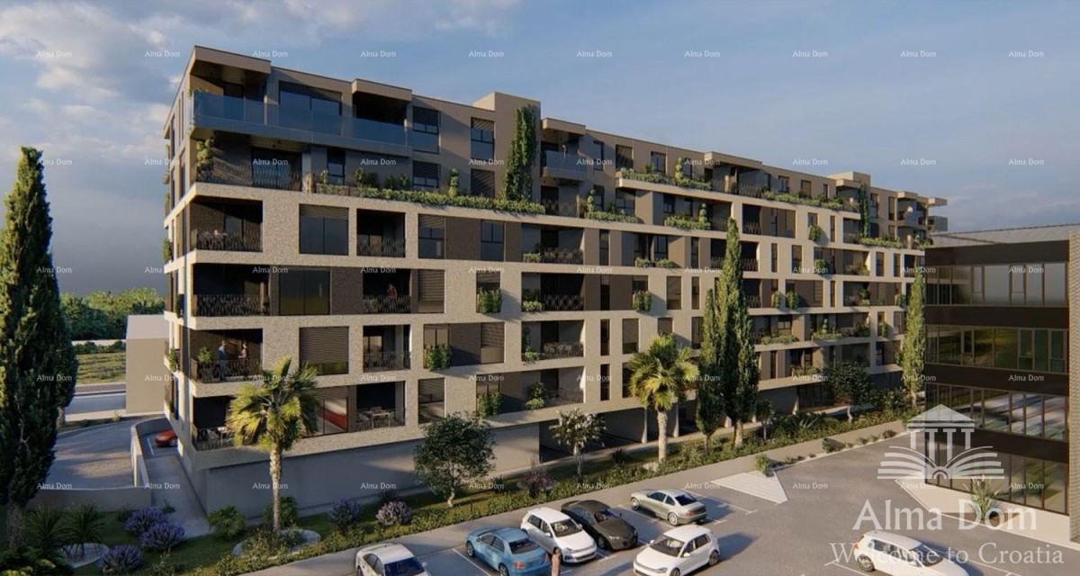 Pula, nov projekt! Večstanovanjska, moderna zgradba z dvigalom, blizu centra. Začeta gradnja v neposredni bližini trgovskega centra City Mall. 3