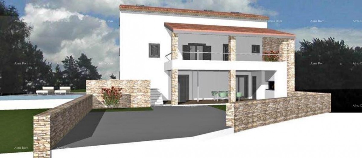 Stone house for renovation with project, Kanfanar! 2