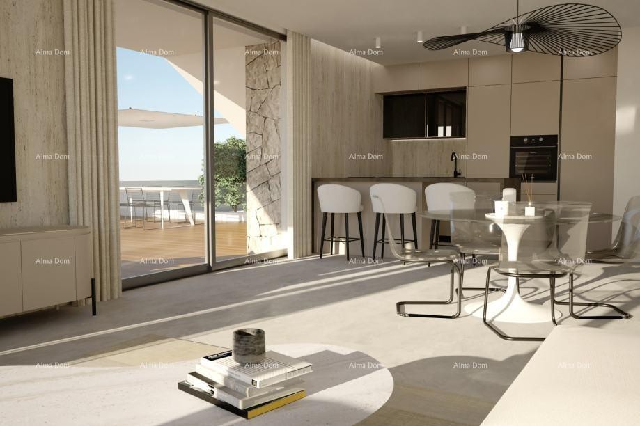 VODNJAN, Moderna prizemnica s bazenom i krovnom terasom s pogledom na more 10