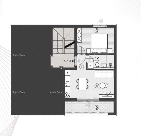 Prodaja stanovanj v novem stanovanjskem kompleksu, Štinjan! 15C 12