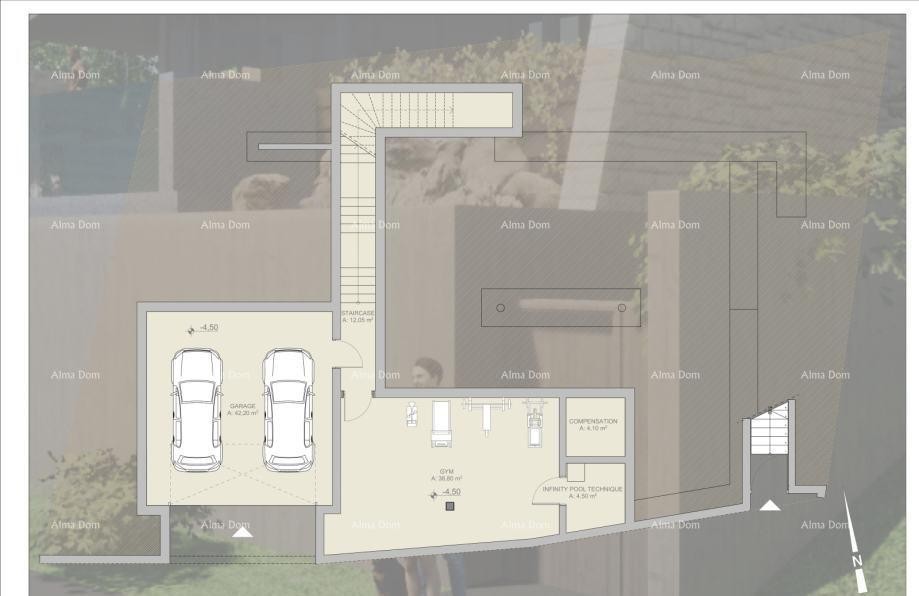Продается недавно построенный современный особняк с бассейном недалеко от Буе 9