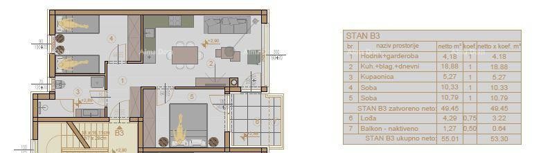 NEW BUILDING IN PULA – APARTMENT WITH TWO BEDROOMS AND BALCONY 8