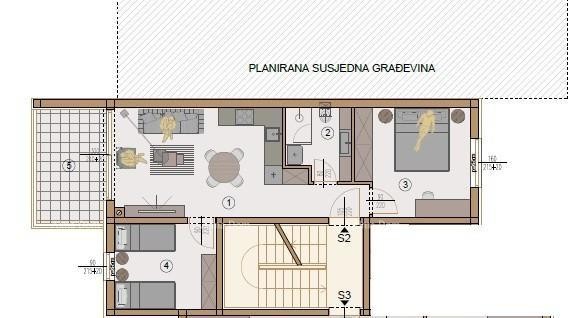 Prodaja- stan na 1 katu, u novom stambenom kompleksu, Valdebek, Pula! Zg3 S2 7