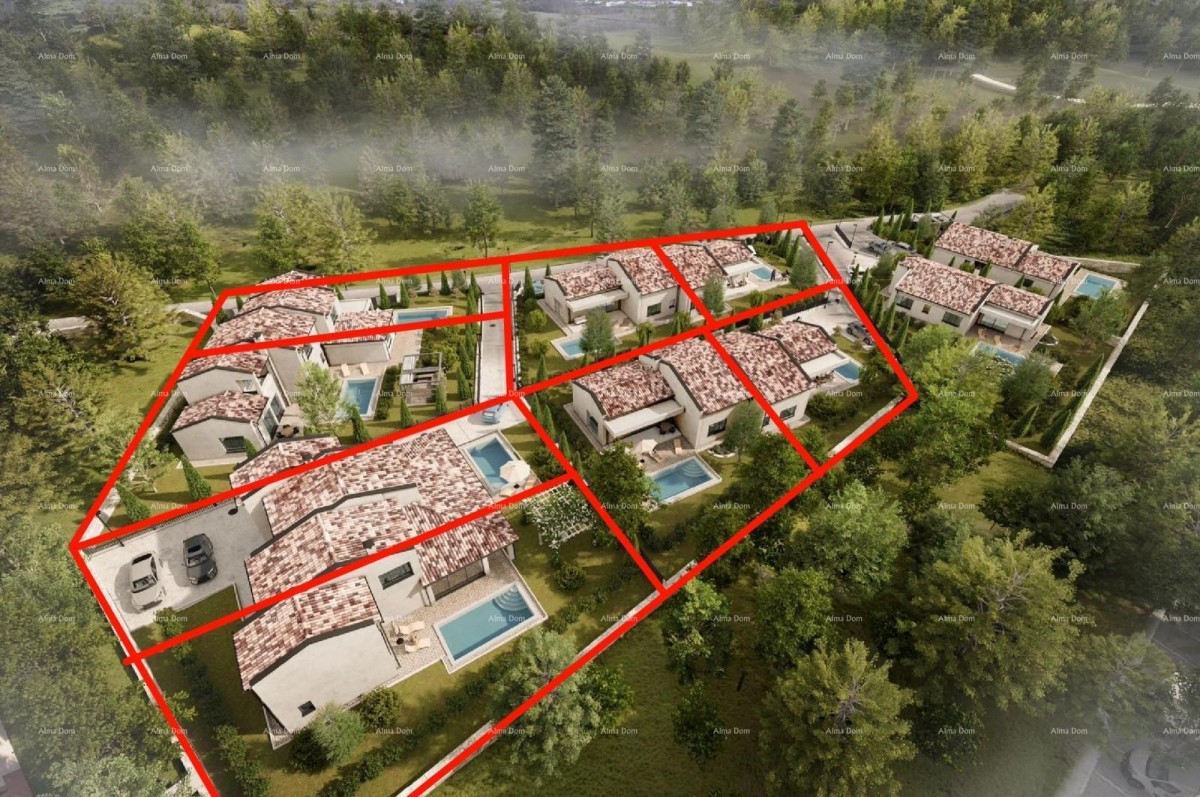 BARBAN - Gradbeno zemljišče s projektom (polovica dvojne hiše), 15 minut od morja 4