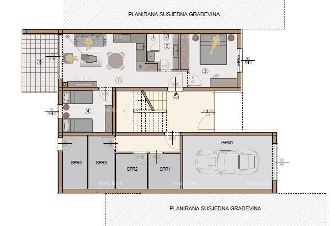 Vendita - appartamento al piano terra, in un nuovo complesso residenziale, Valdebek, Pula! 9