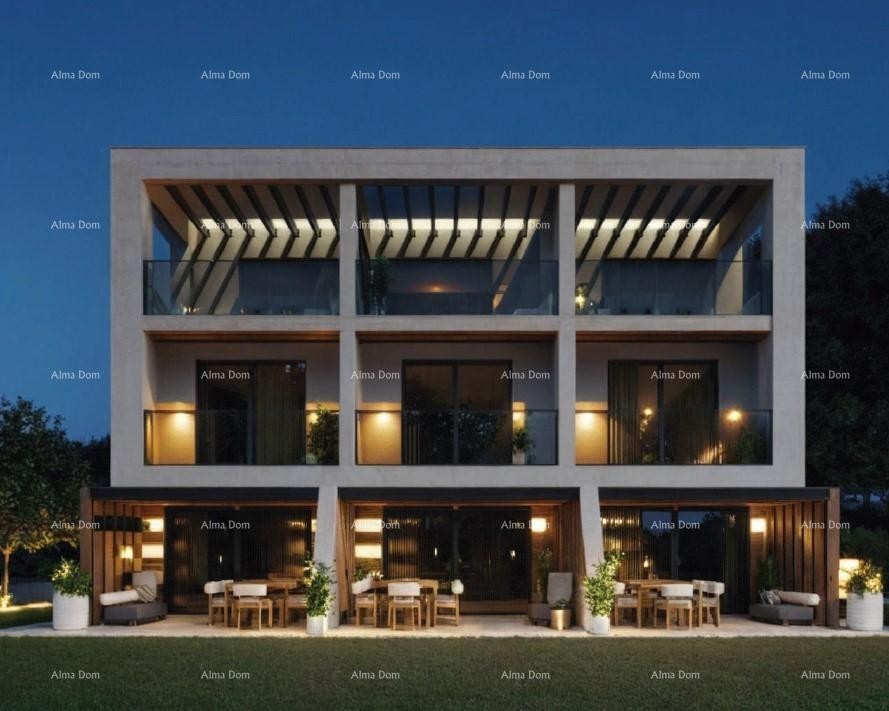 Medulin, Moderni troetažni apartman s pogledom na more, A1 2