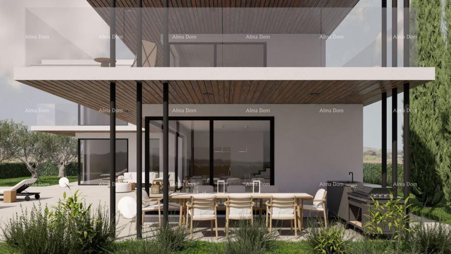 Kaštelir – moderna vila s bazenom in pogledom na morje 3