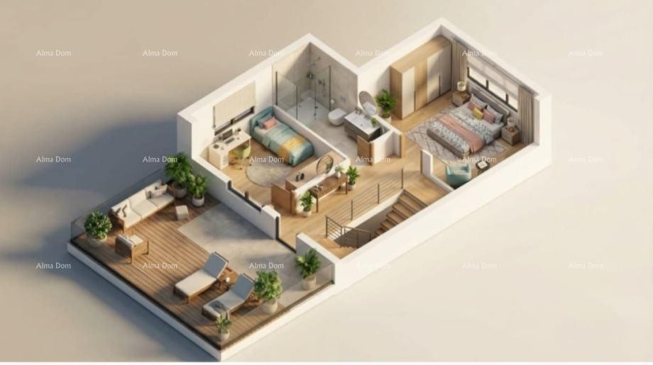 Sv. Nedelja, Istra. Zemljište s građevinskom dozvolom i projektom za kuću s bazenom 2