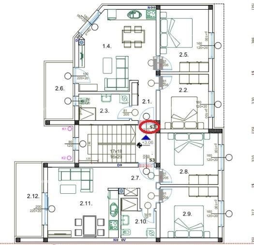 Vendita - appartamento al 1° piano in nuova costruzione - edificio con solo 4 appartamenti, Pula! S2 1