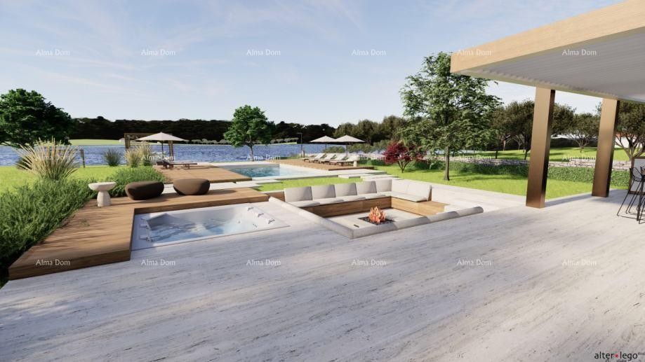 POMER, prvi red do mora, kuća s građevinskim zemljištem i projektom za luksuznu vilu 10