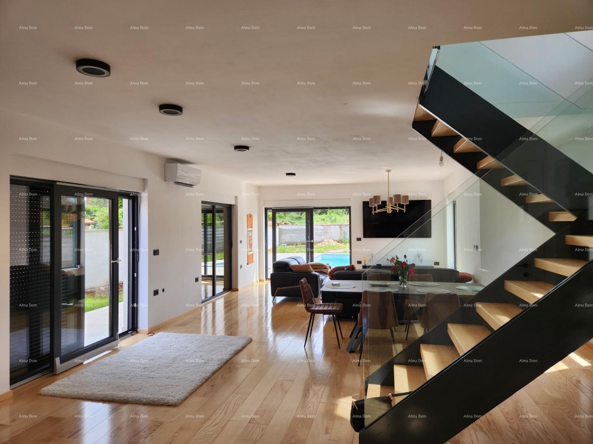 Istria, Ližnjan, 1 km dal centro di Medulin, nuova casa moderna con piscina per le vacanze. 15