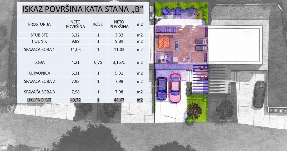 ПОРЕЧ - Современный двухквартирный дом с собственной зеленью (Дом B) 7