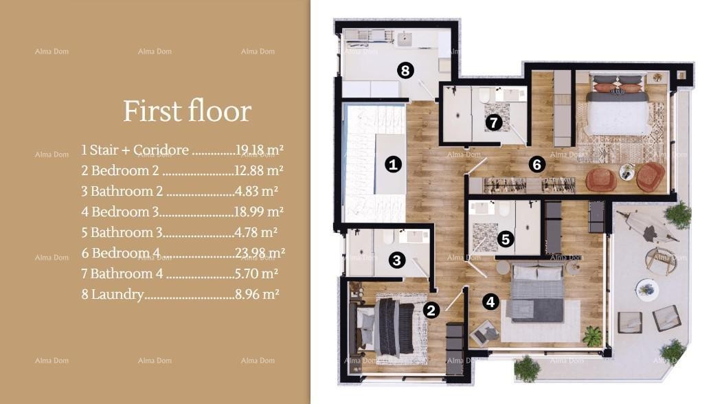 Продажа современных вилл в красивом жилом районе Умага 8