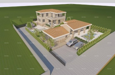 Istra. Bibići. Vendita di terreno edificabile con progetto, Bibići