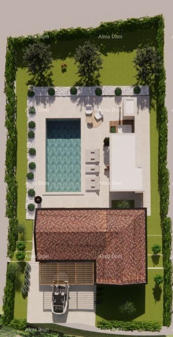 Građevinsko zemljište površine 1.089 m² Rakotule,  Karojba 4