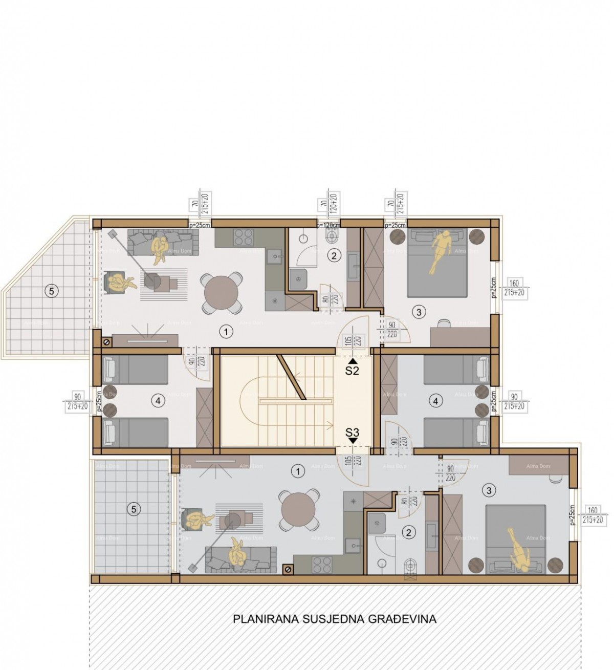 Продажа - квартира на первом этаже в новом жилом комплексе, Пула! 3