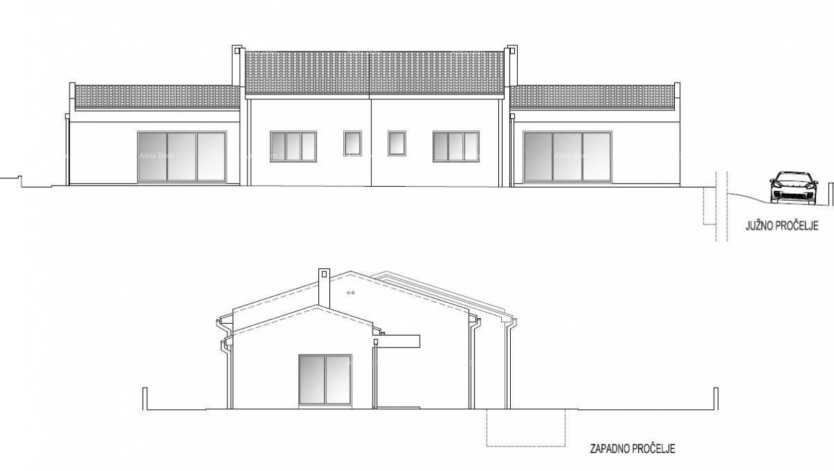 Moderna dupleks vila z bazenom naprodaj, Kožljani, Barban! 1