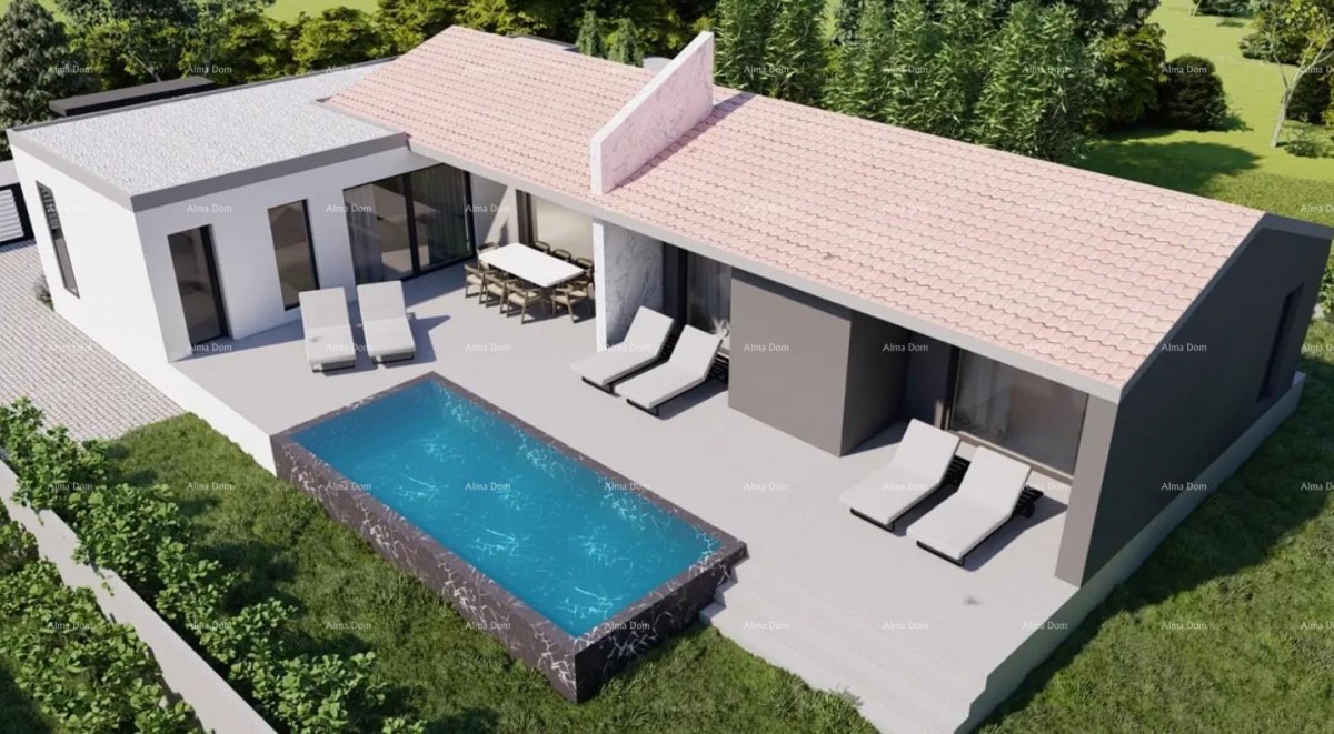 Sale of a house with a swimming pool under construction, near Duga Uvala! Only 2 km from the beach! 4