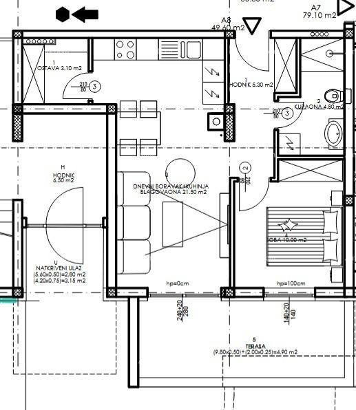 Prodaja - stan v novem stanovanjskem projektu, Pula, Veli Vrh! 3