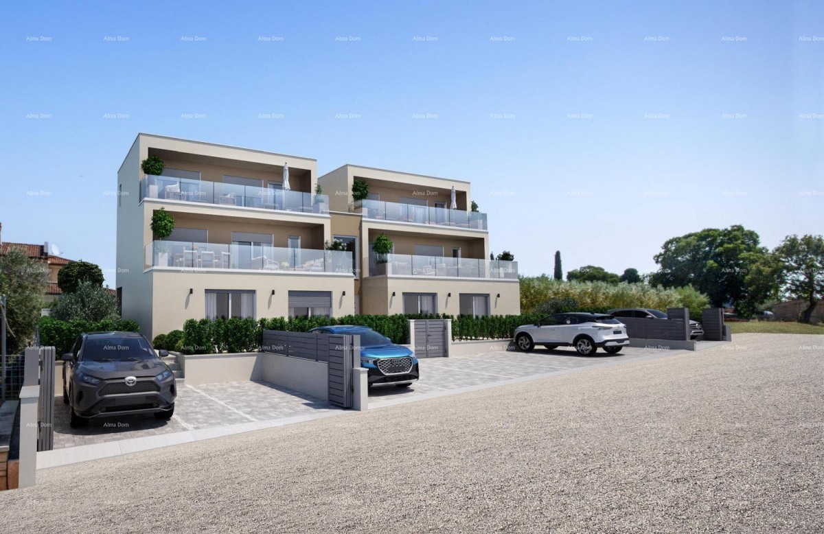 Moderna novogradnja s dva stana in panoramskim pogledom na morje – Žbandaj, Poreč 1