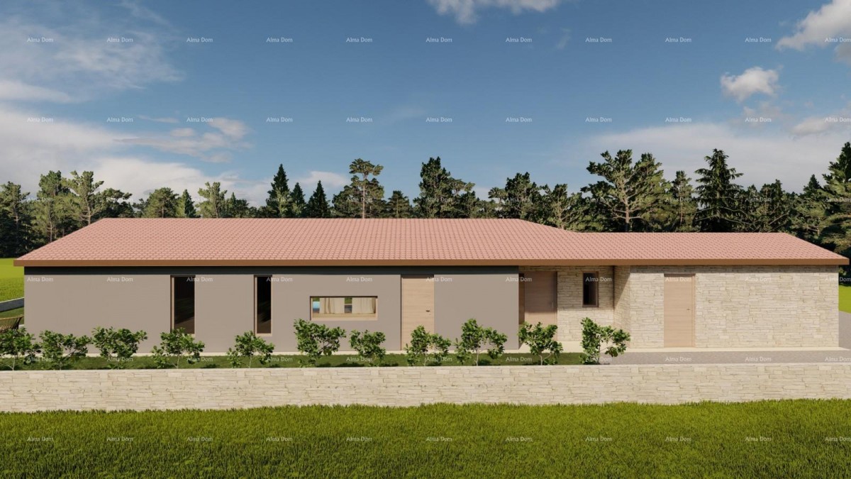 Great offer! Land for sale with a building permit for the construction of a family house with a pool, Tinjan! 7