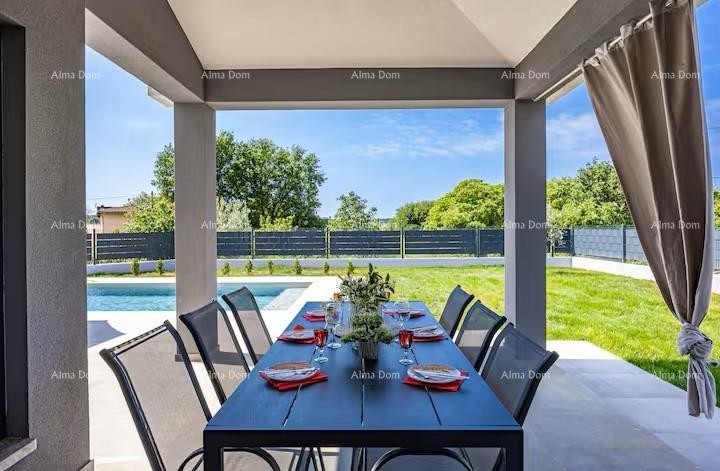 Pomer. New Detached Single-Story House with Pool. 6