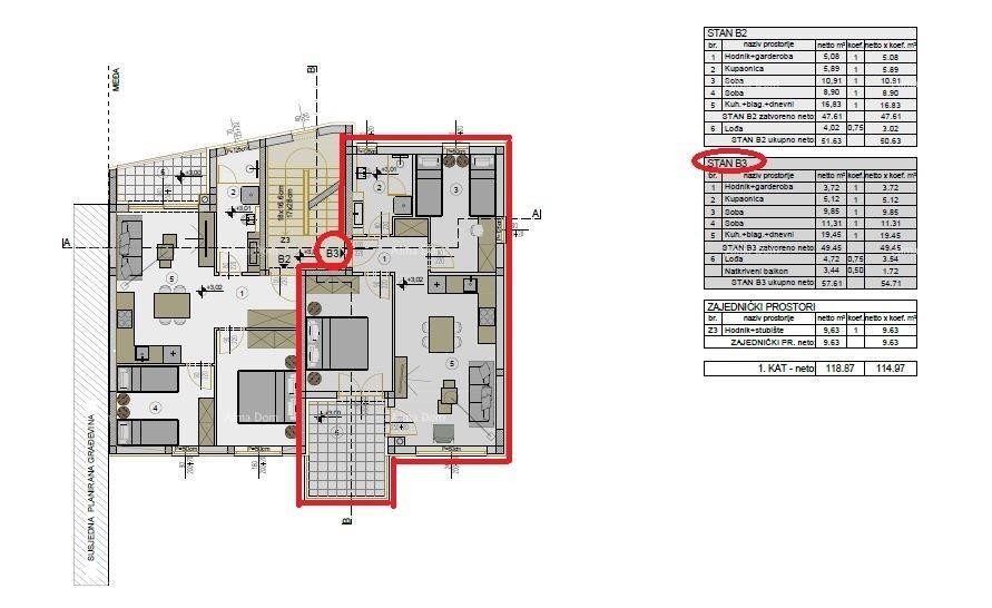 Štinjan –  stan u novogradnji, 54,71 m². 12