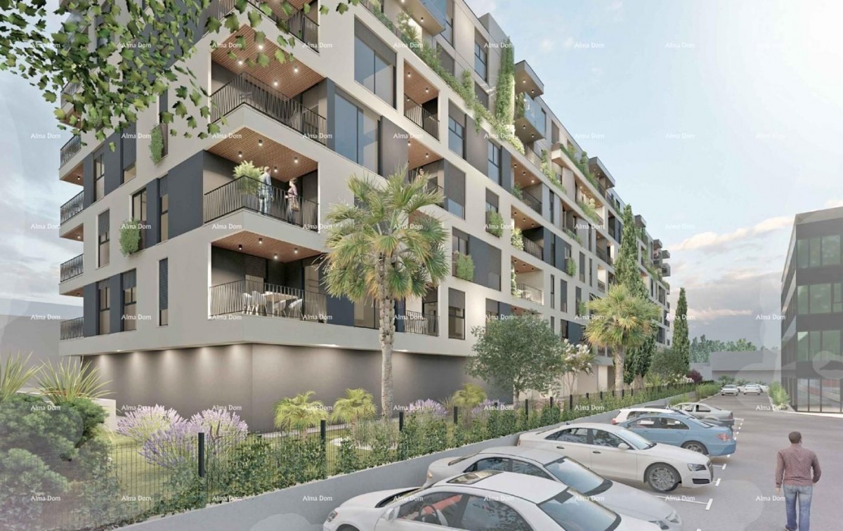 Pula, nuovo progetto! Edificio residenziale moderno con ascensore, vicino al centro. Vendita di appartamento con posto auto e cantina. S53 2