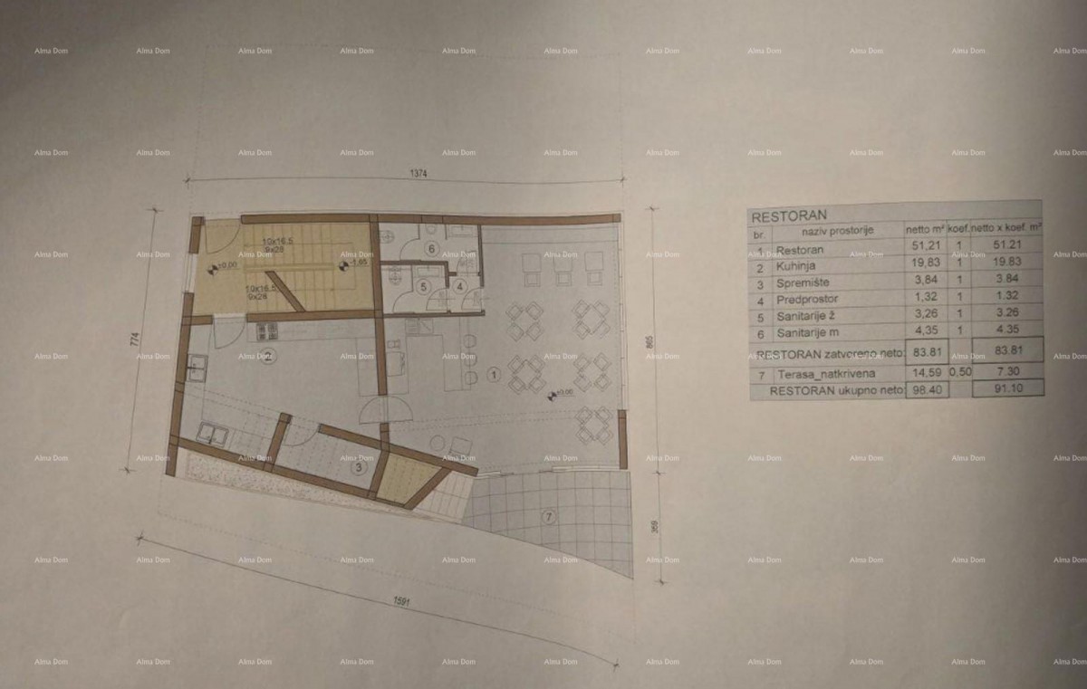 Продажа земельного участка под строительство с готовым проектом для строительства офисного здания, Медулин! 6