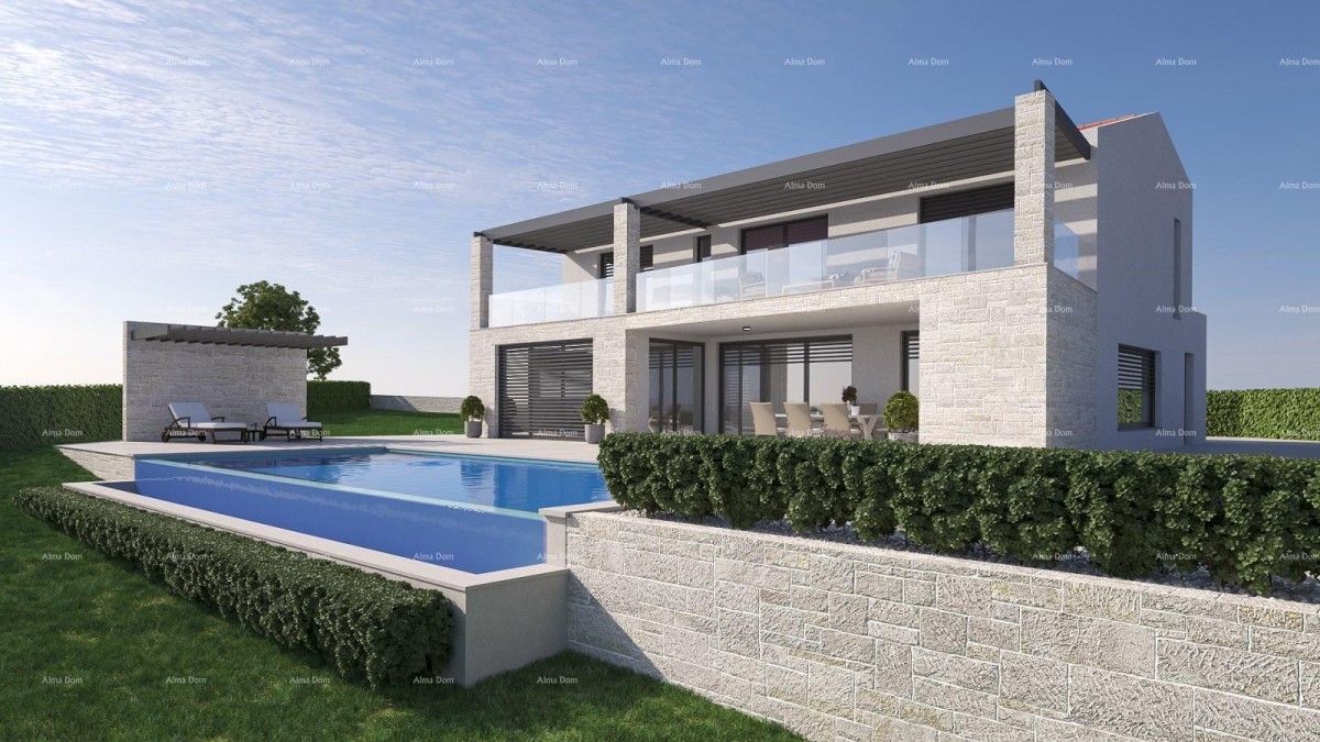 Na prodaju građevinsko zemljište s projektom kuće i bazenom – Vrh, Kaštel, Buje 3