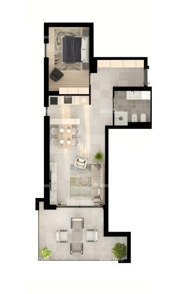 УМАГ! Современная квартира в первоклассном жилом комплексе рядом с морем, S50 9