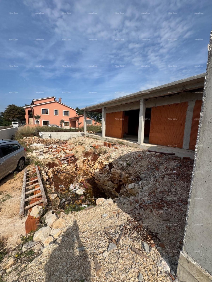For sale: single-story house with a pool - currently in rough construction phase, Sveti Petar u Šumi - near Pazin! 5