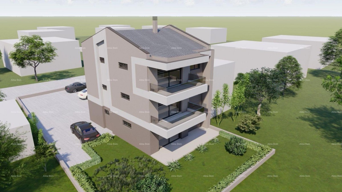 Novi projekt – stan u Valbandonu, 650 m od mora. Novogradnja. 4