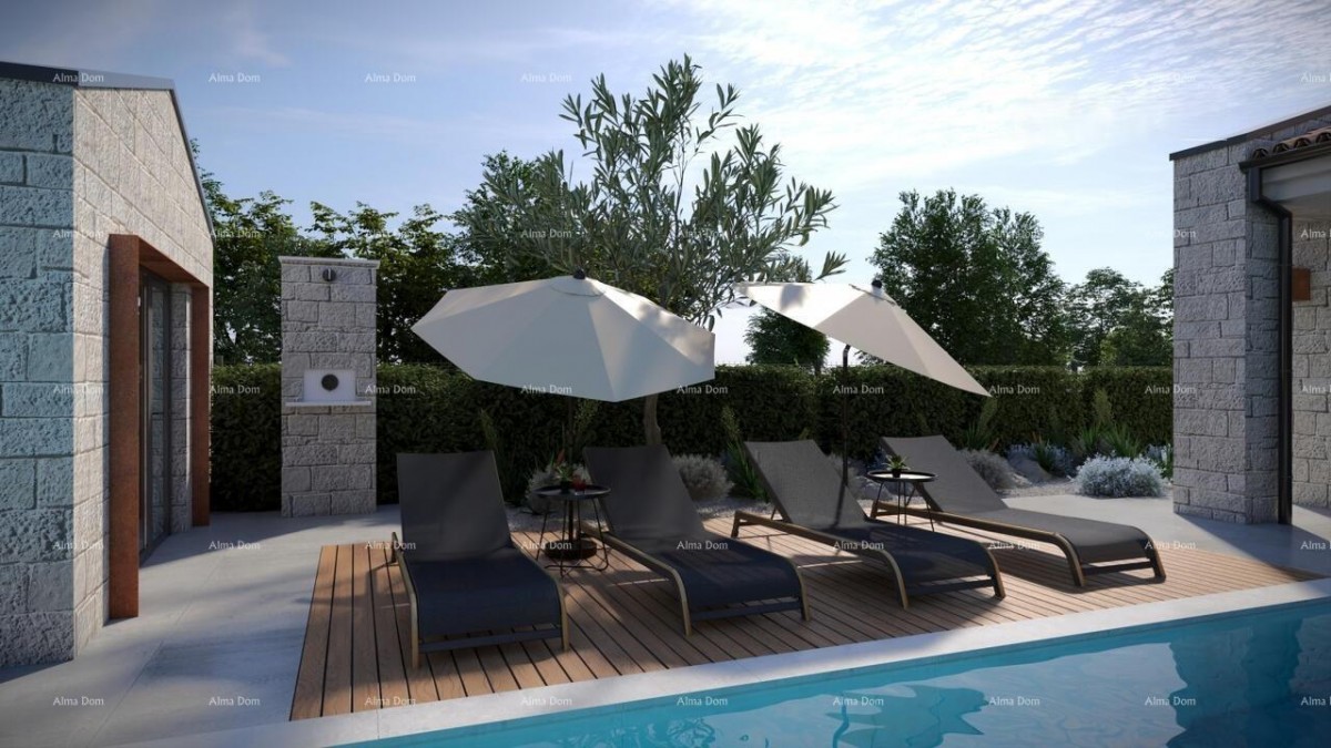 GRAĐEVINSKO ZEMLJIŠTE S PROJEKTOM ZA MODERNU ISTARSKU VILU, Buje 2