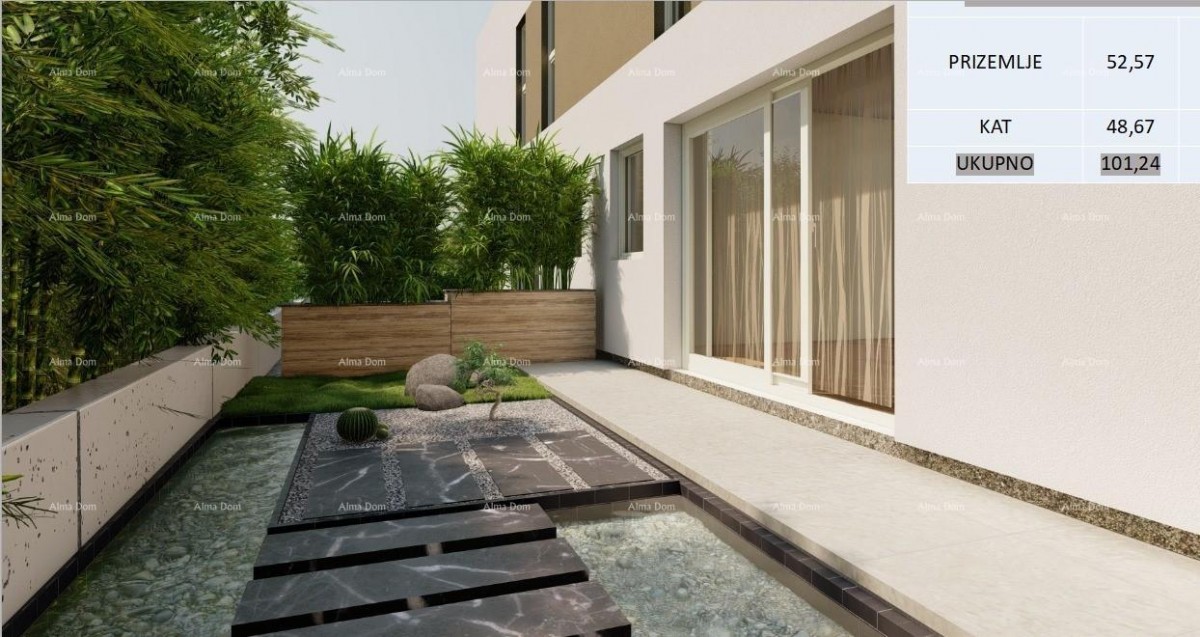 ПОРЕЧ - Современный двухквартирный дом с собственной зеленью (Дом B) 8