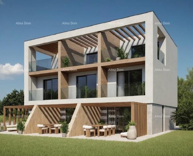 Medulin, Moderni troetažni apartman s pogledom na more, A1 1