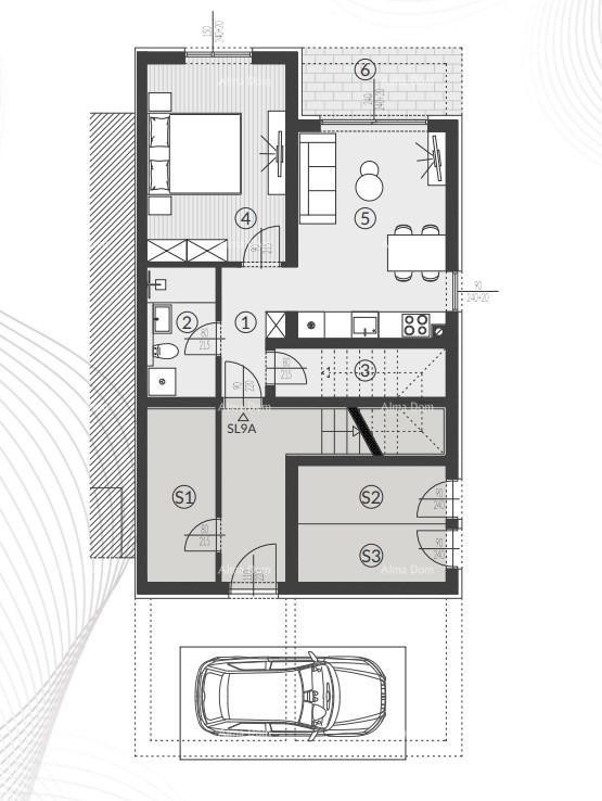 Prodaja stanova u novom stambenom kompleksu, Štinjan! 9A 15