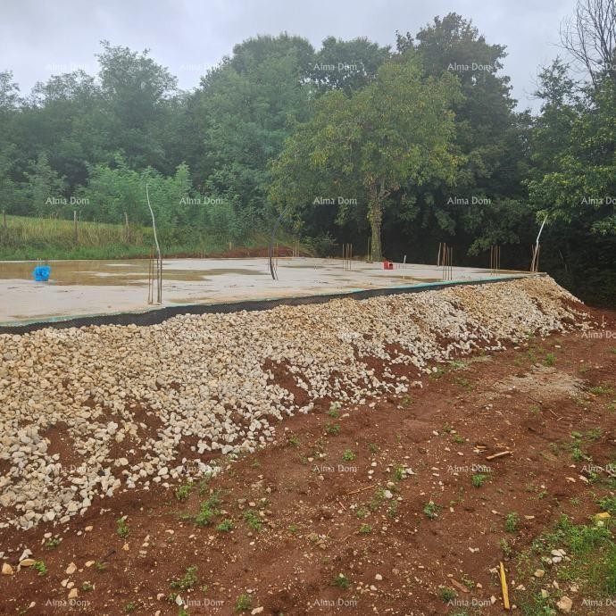 Sale - construction land with permit and started construction, near Barban! 1