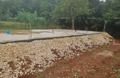 Sale - construction land with permit and started construction, near Barban!