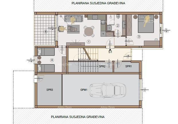 Sale - Ground floor apartment in a new residential complex, Valdebek, Pula! Zg5 S1 8