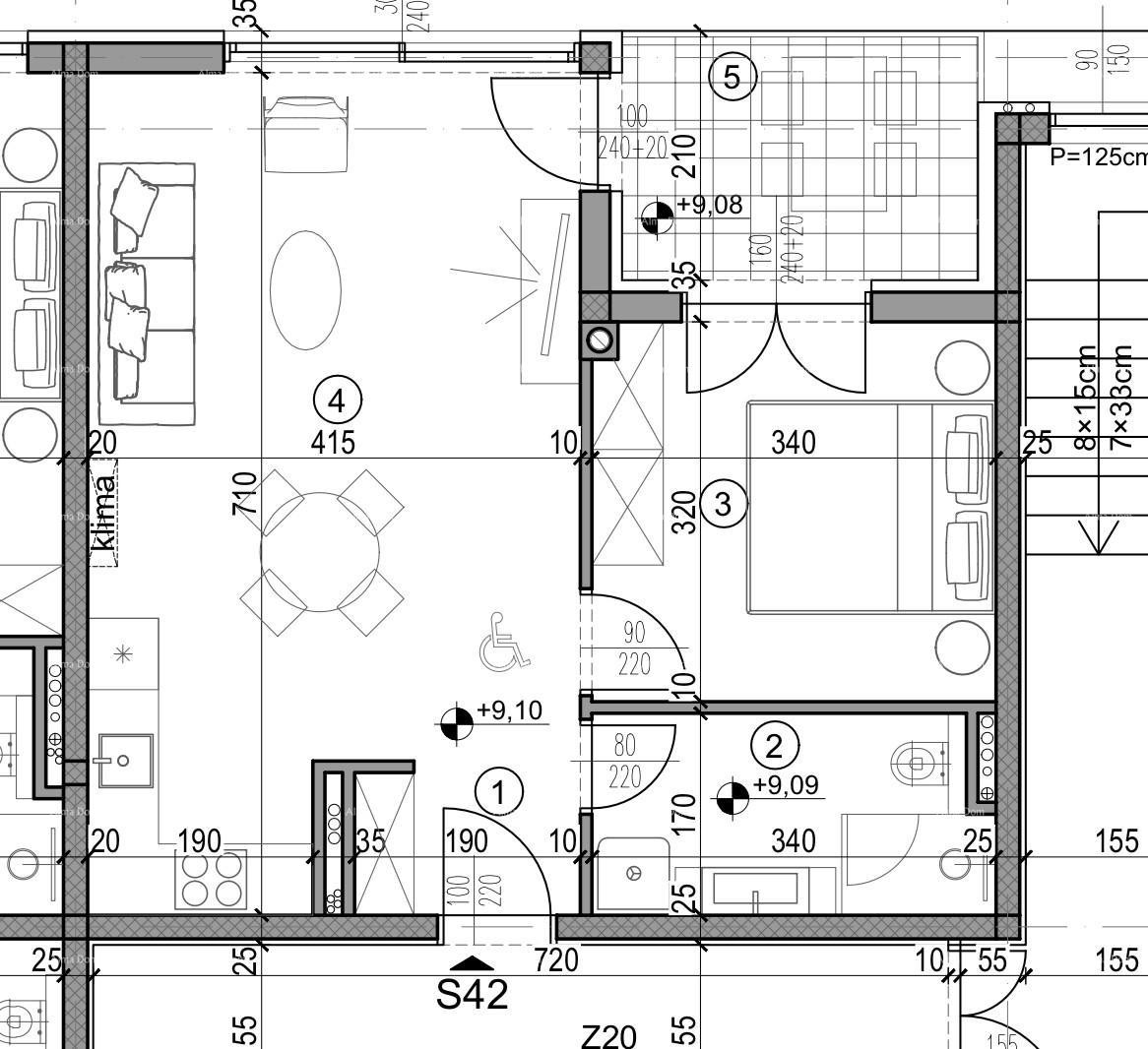 Pula! Multi-family, modern building with an elevator, near the center. S42 7