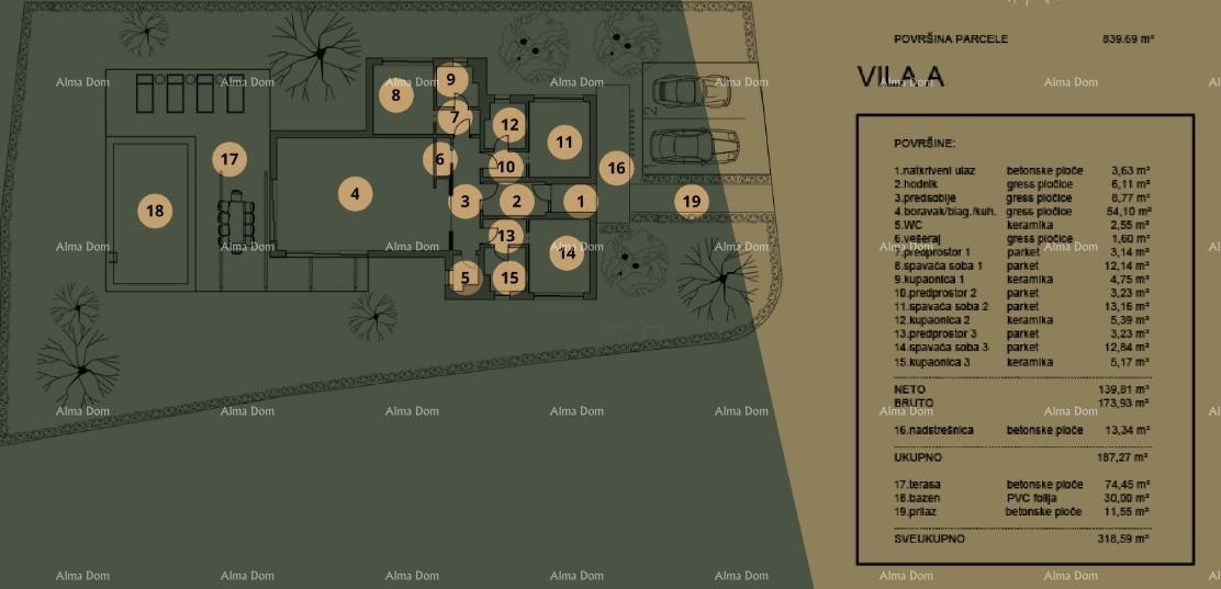 Ville di lusso in vendita, design moderno con piscine, dintorni di Dignano! VA 11