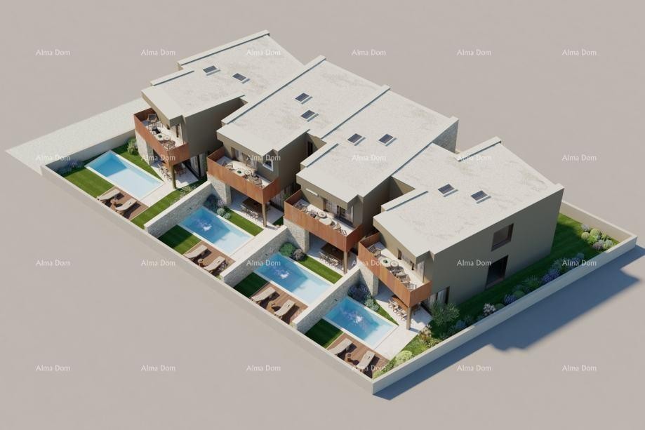 Bale. Moderna kuća u nizu s bazenom, 148,56 m² 5