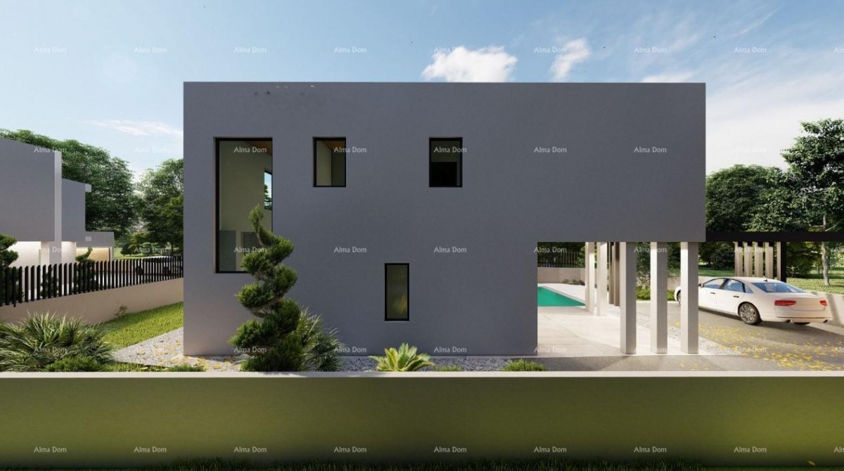 For sale: roh-bau house with a sea view in Pomer. 16