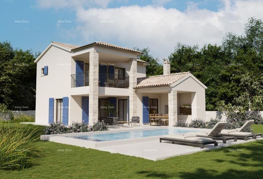 House with a Pool Under Construction with a View of Učka – Municipality of Pićan 1