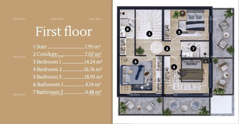 Продажа современных вилл в красивом жилом районе Умага 3